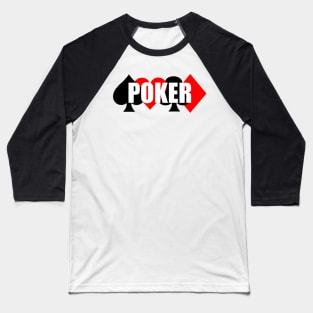 Stylish Poker Baseball T-Shirt